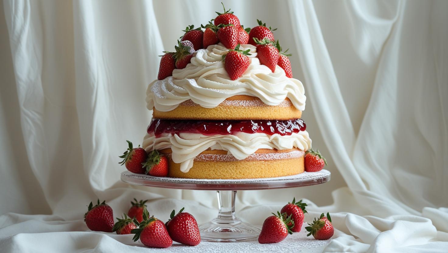 🍰Gâteau Fraise Vanille🎂